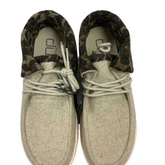 Hey Dude Women's 🌸Britt🌸 Cream Cheetah Casual Shoes - SZ (9) - Picture 2 of 14